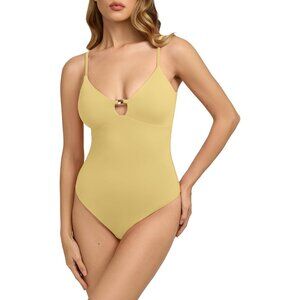 Women's Popcorn Bodysuit Sexy Cami Built Bra Sleeveless Spaghetti Strap Tank Top